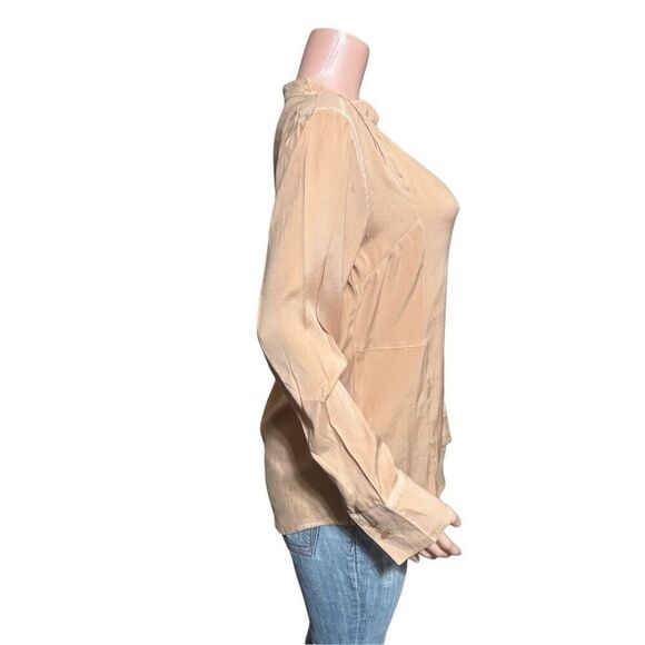 Pulp long sleeve mandarin collar hazelnut Shirt M - Picture 8 of 8